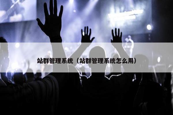 站群管理系统（站群管理系统怎么用）