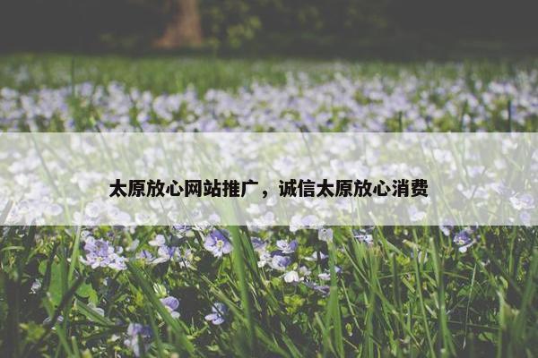 太原放心网站推广，诚信太原放心消费