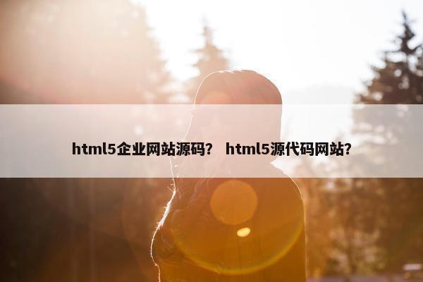 html5企业网站源码？ html5源代码网站？