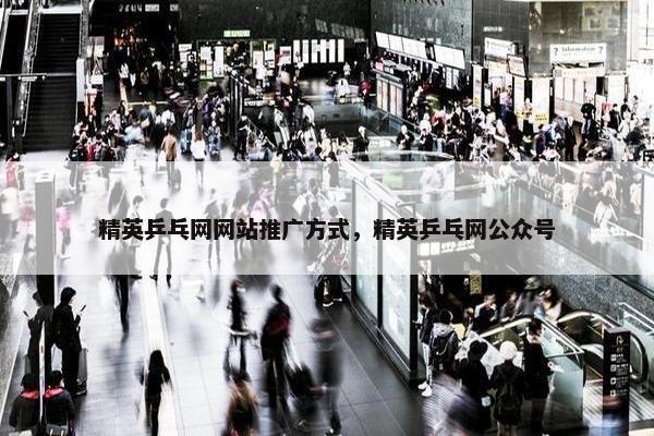 精英乒乓网网站推广方式，精英乒乓网公众号