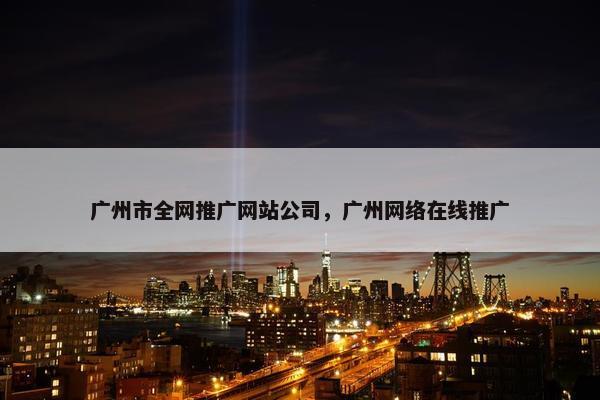 广州市全网推广网站公司，广州网络在线推广