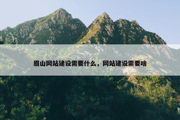 眉山网站建设需要什么，网站建设需要啥