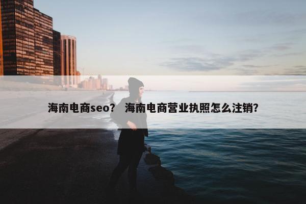 海南电商seo？ 海南电商营业执照怎么注销？