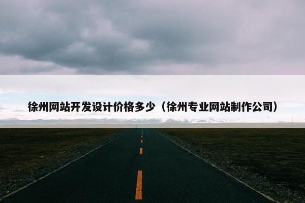 徐州网站开发设计价格多少（徐州专业网站制作公司）