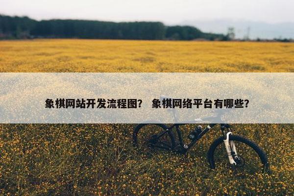象棋网站开发流程图？ 象棋网络平台有哪些？