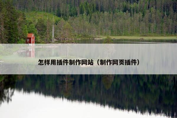 怎样用插件制作网站（制作网页插件）