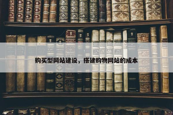购买型网站建设，搭建购物网站的成本