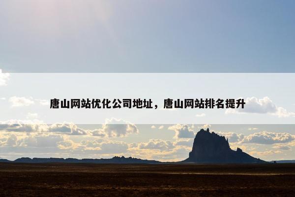 唐山网站优化公司地址，唐山网站排名提升
