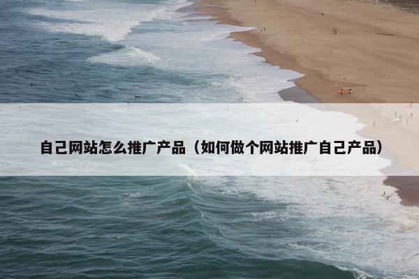 自己网站怎么推广产品（如何做个网站推广自己产品）