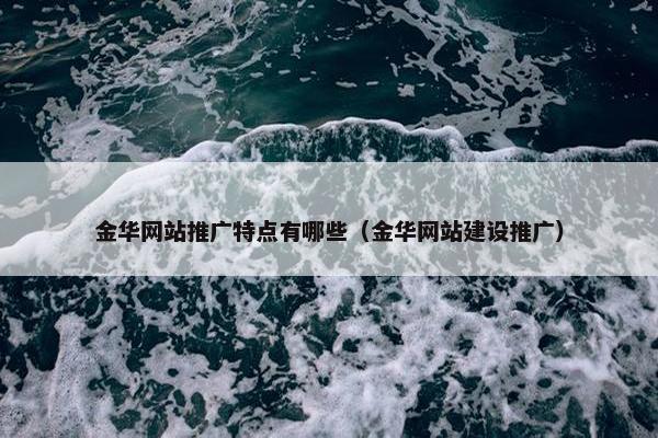 金华网站推广特点有哪些（金华网站建设推广）