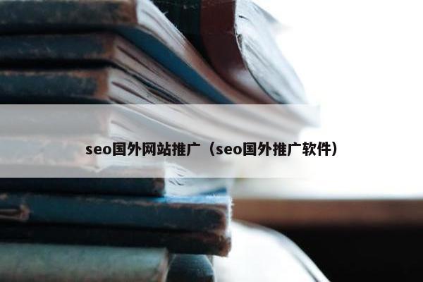 seo国外网站推广（seo国外推广软件）
