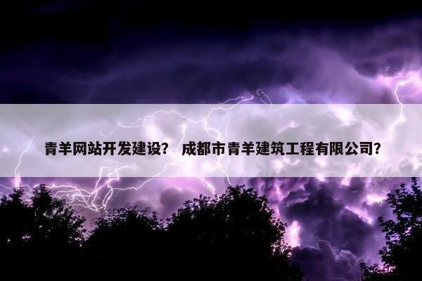 青羊网站开发建设？ 成都市青羊建筑工程有限公司？