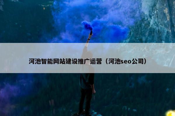 河池智能网站建设推广运营（河池seo公司）