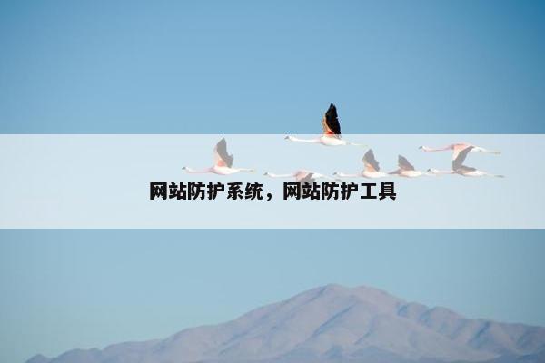 网站防护系统，网站防护工具