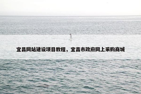 宜昌网站建设项目教程，宜昌市政府网上采购商城