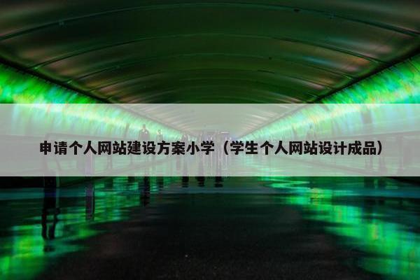 申请个人网站建设方案小学（学生个人网站设计成品）
