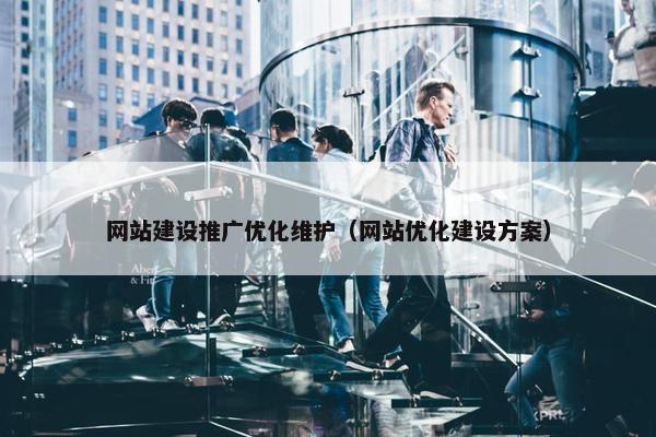 网站建设推广优化维护（网站优化建设方案）
