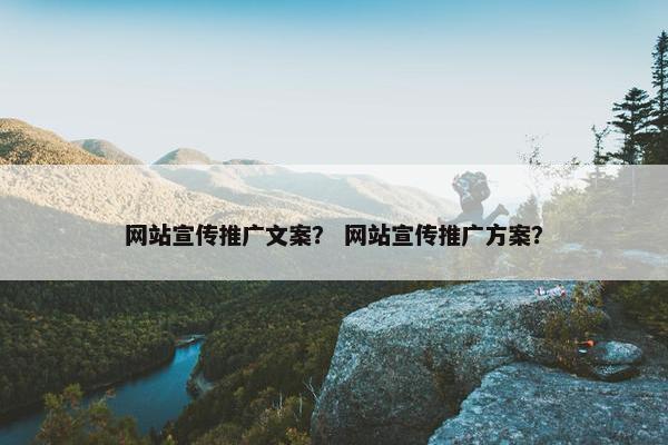 网站宣传推广文案？ 网站宣传推广方案？