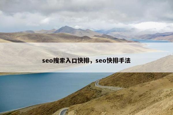 seo搜索入口快排，seo快排手法