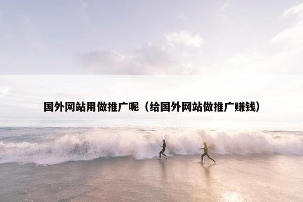 国外网站用做推广呢（给国外网站做推广赚钱）