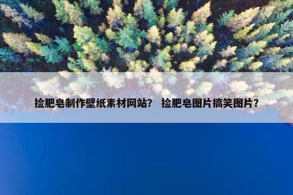 捡肥皂制作壁纸素材网站？ 捡肥皂图片搞笑图片？