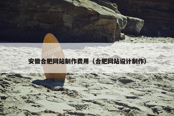 安徽合肥网站制作费用（合肥网站设计制作）