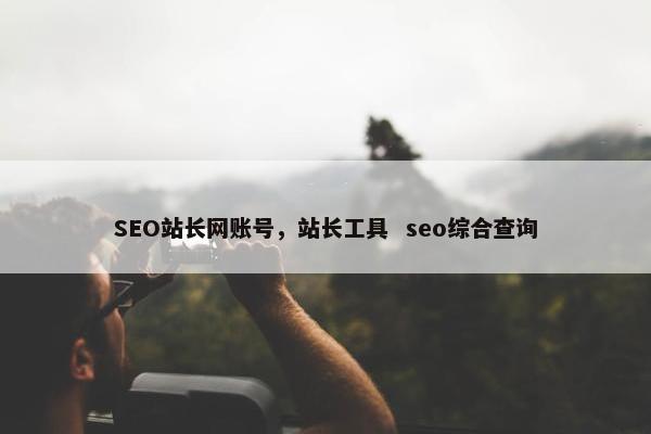 SEO站长网账号，站长工具  seo综合查询