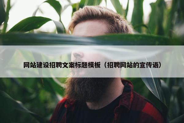 网站建设招聘文案标题模板（招聘网站的宣传语）