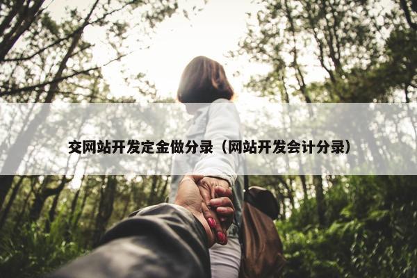 交网站开发定金做分录（网站开发会计分录）
