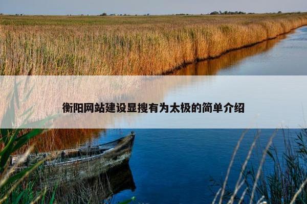 衡阳网站建设显搜有为太极的简单介绍