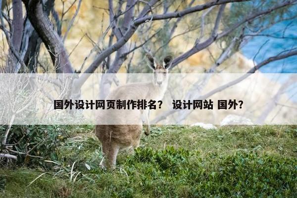 国外设计网页制作排名？ 设计网站 国外？