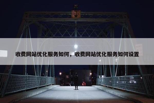 收费网站优化服务如何，收费网站优化服务如何设置