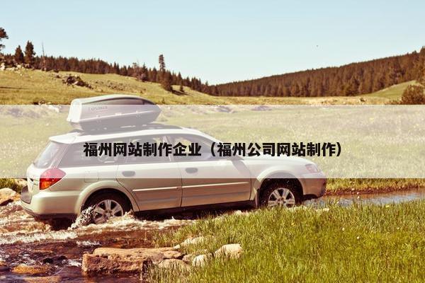 福州网站制作企业（福州公司网站制作）