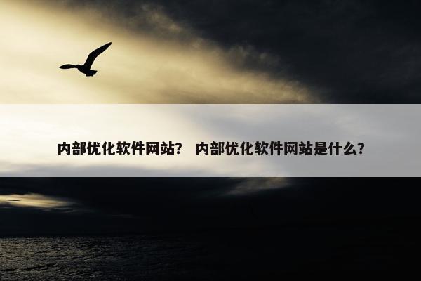 内部优化软件网站？ 内部优化软件网站是什么？
