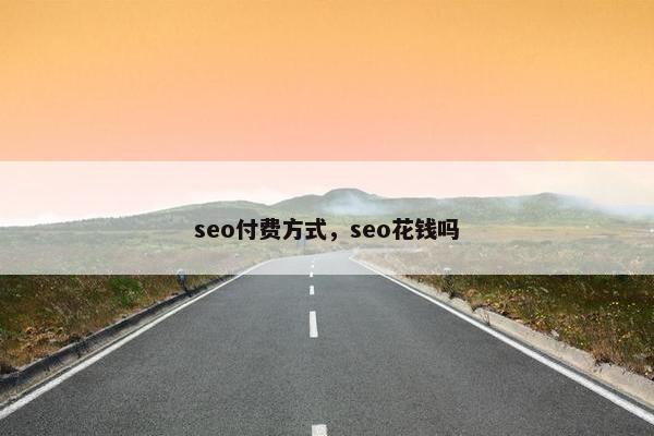 seo付费方式，seo花钱吗