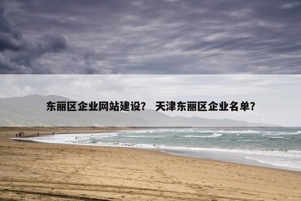 东丽区企业网站建设？ 天津东丽区企业名单？