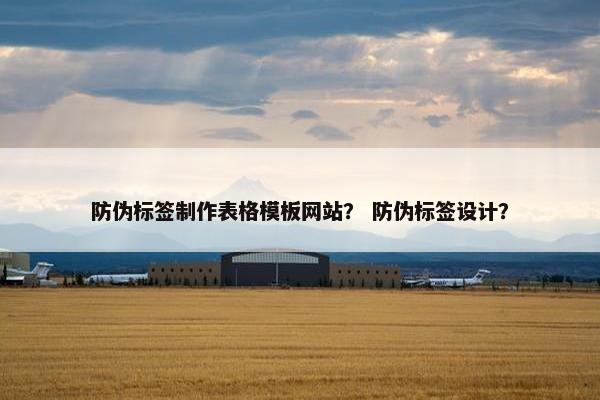 防伪标签制作表格模板网站？ 防伪标签设计？