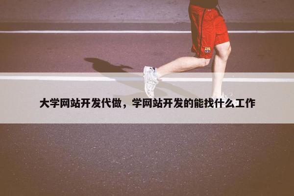 大学网站开发代做，学网站开发的能找什么工作