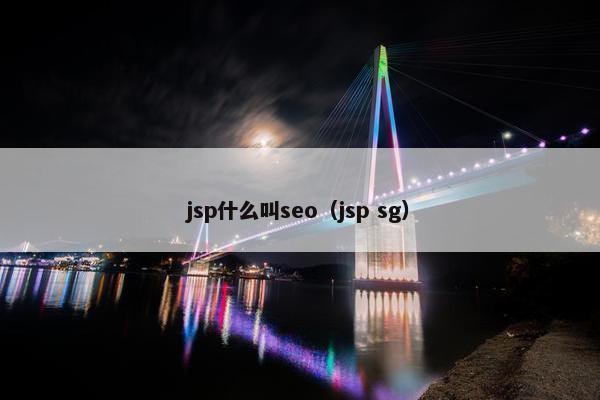 jsp什么叫seo（jsp sg）