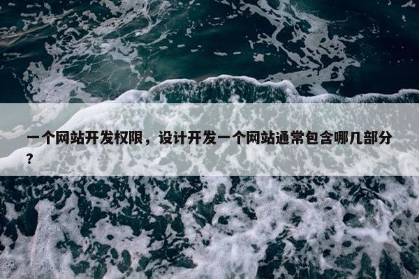 一个网站开发权限，设计开发一个网站通常包含哪几部分?