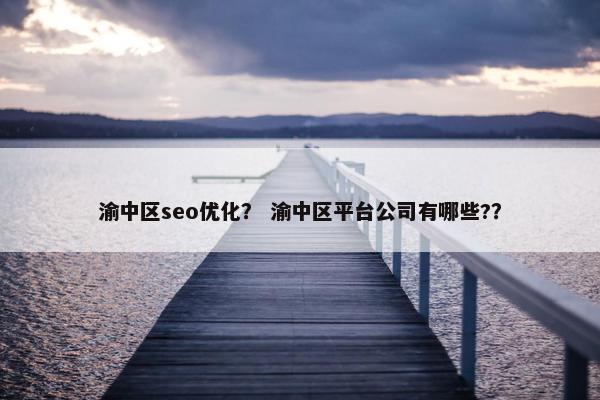 渝中区seo优化？ 渝中区平台公司有哪些?？