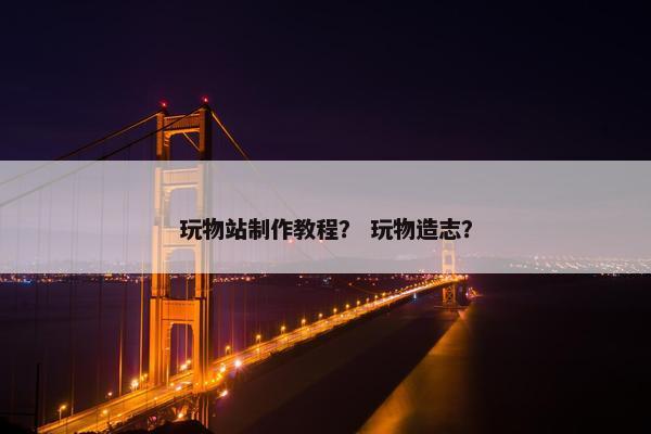 玩物站制作教程？ 玩物造志？