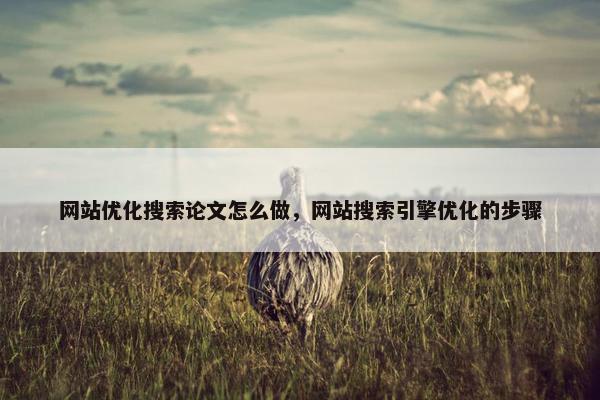 网站优化搜索论文怎么做，网站搜索引擎优化的步骤