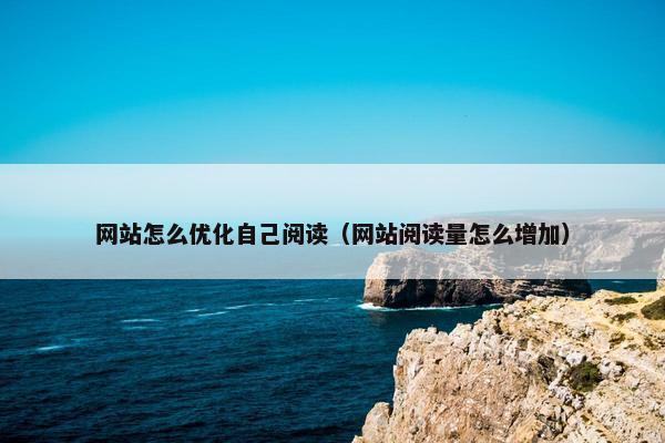 网站怎么优化自己阅读（网站阅读量怎么增加）