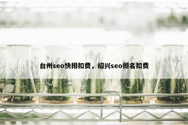 台州seo快排扣费，绍兴seo排名扣费
