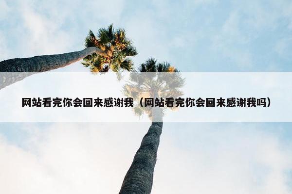 网站看完你会回来感谢我（网站看完你会回来感谢我吗）