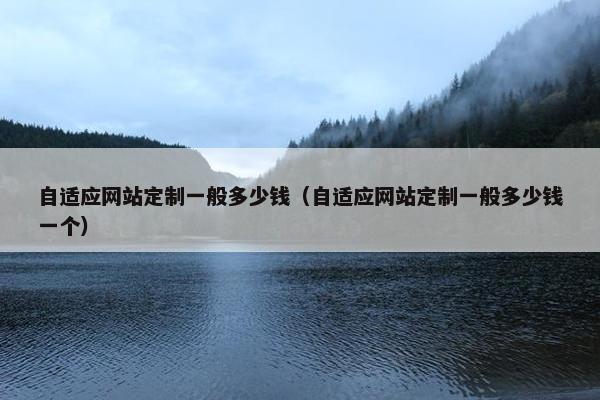 自适应网站定制一般多少钱（自适应网站定制一般多少钱一个）