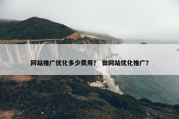 网站推广优化多少费用？ 做网站优化推广？