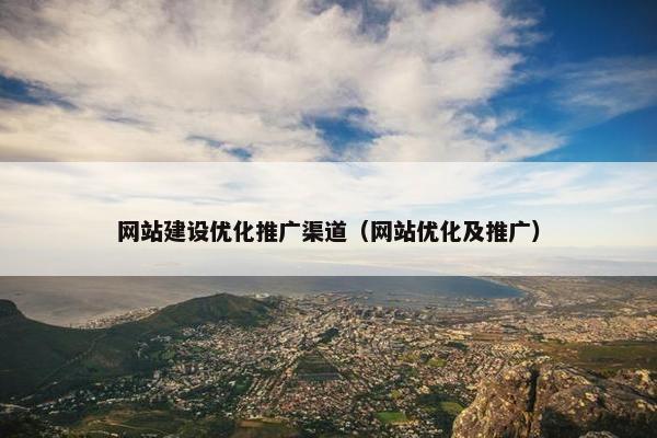 网站建设优化推广渠道（网站优化及推广）