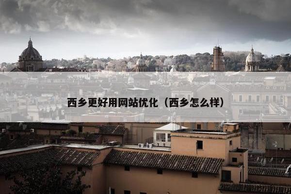 西乡更好用网站优化（西乡怎么样）